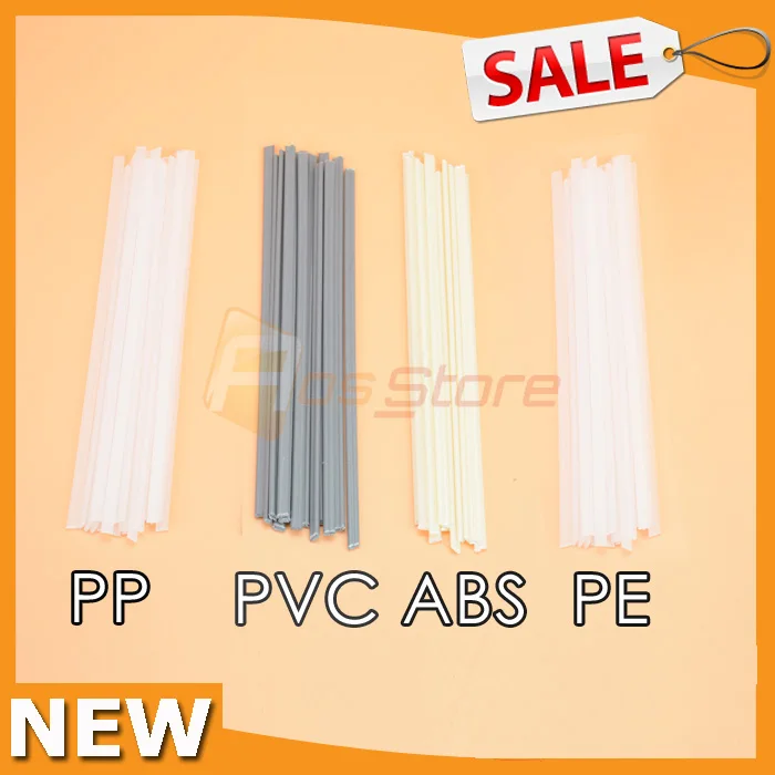 

New Mixed 50 Pcs 4kinds of PP PVC ABS PE Plastic Welding Sticks Plastic Welding Rods for Hot Air Gun