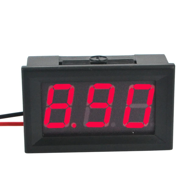 Sikeo Voltage Panel Meter Tester LED Panel Digital Voltmeter with Two-wire Electrical Instruments DC4.5-30V for Car Motorcycle