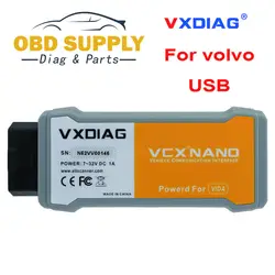 100% автомобиля инструмент Nano Оригинал VXDIAG OBD2 автомобиля диагностический инструмент VCX NANO для Volvo функции лучше, чем для Volvo Dice сканер