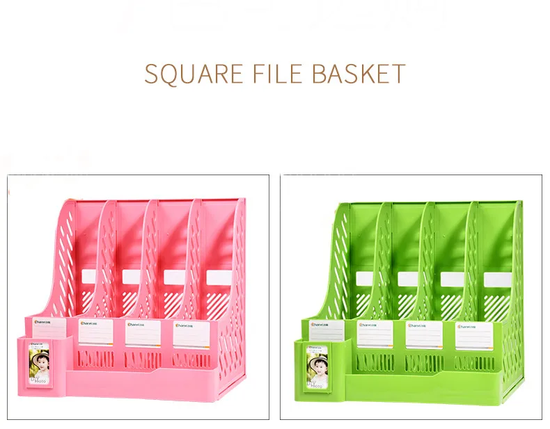 Rack de Moda Fresco e Artigos de Papelaria do Desktop do Escritório Caixa de Recebimento com Caneta Titular da Pasta Caixa de Recebimento Arquivo Cesta Pequeno Cor 8 Do Escritório Caixa de Recebimento Com Caneta