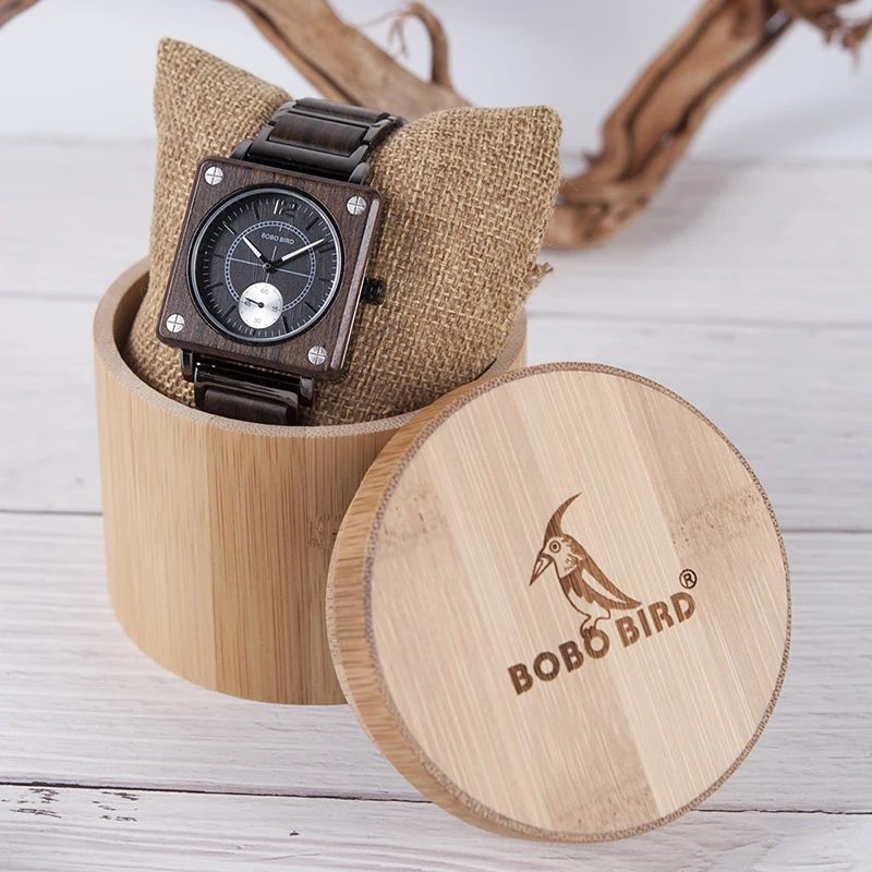 Мужские часы BOBO BIRD мужские erkek kol saati роскошные деревянные водонепроницаемые