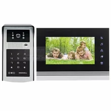 DIYSECUR 7 inch Touch Button Video Door Phone Intercom Doorbell IR Night Vision HD 300000 Pixels Camera