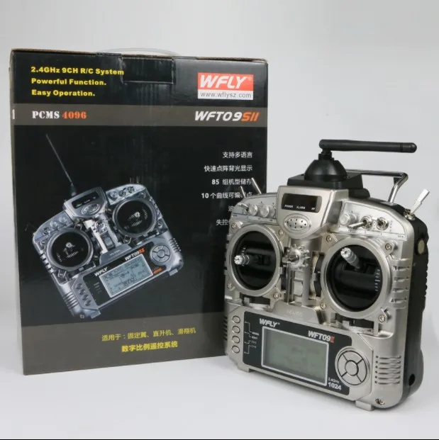 

RC Transmitter Original WFLY WFT09S Channel 2.4GHz Remote Controller plus WFR09 Receiver For Rc Airplane boat