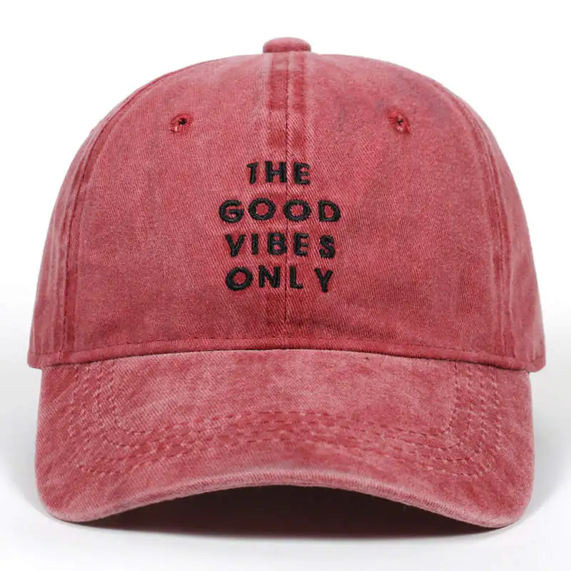 Модная Кепка унисекс для папы, бейсбольная кепка с надписью «good vibes only emberoidery», 5 цветов,, хорошее качество, бейсболки, брендовая Кепка - Цвет: wine red