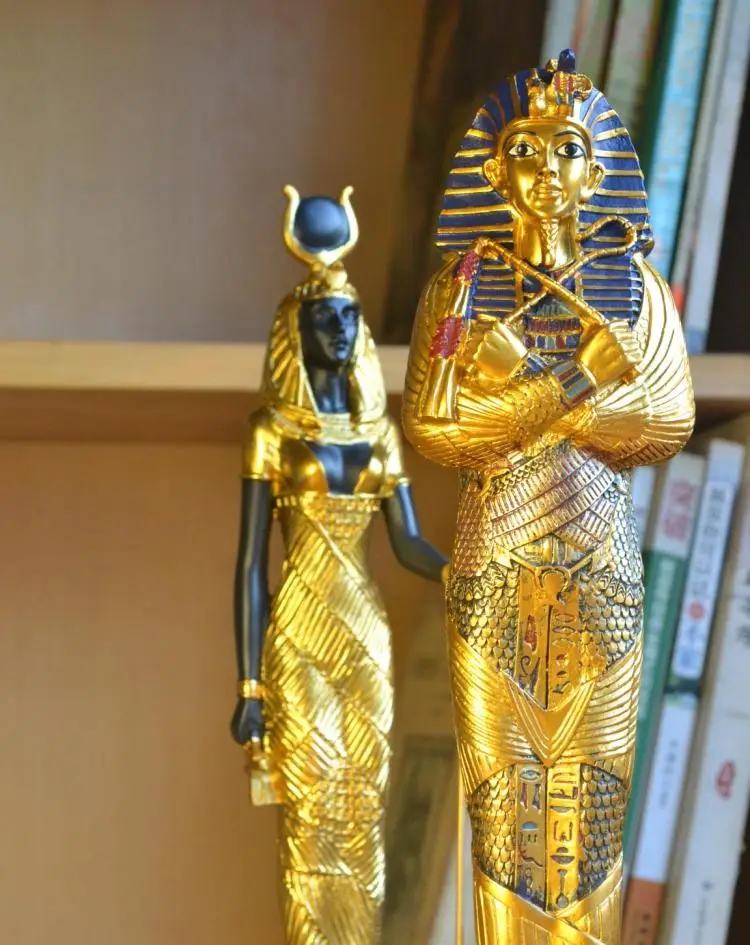 Декоративные фигурки египетского фараона из смолы, статуэтки египетского фараона, рождественские украшения для дома, пирамиды, подарки из смолы