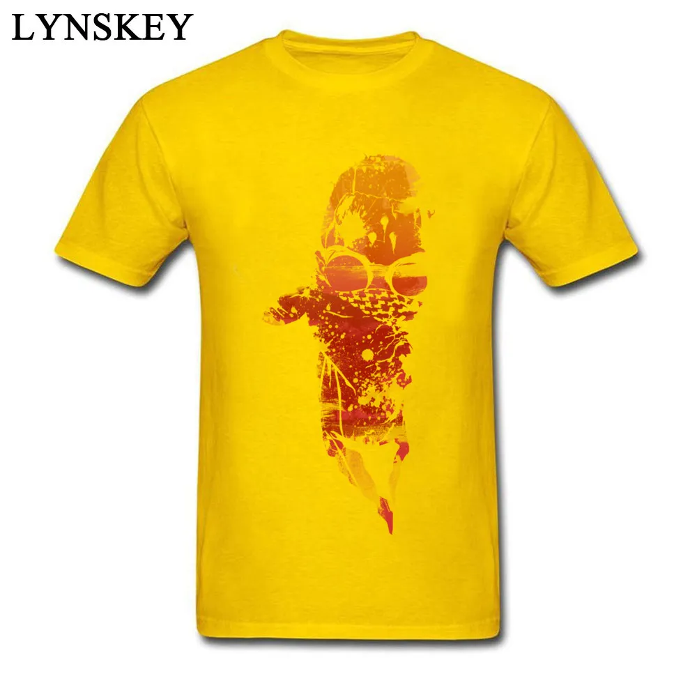 Prevailing Gift T-Shirt Round Collar 100% Cotton The Outcaster Men's Tops Shirt Short Sleeve Summer Fall Gift Sweatshirts The Outcaster yellow