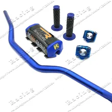 Pit Pro гоночный руль колодки с ручками Руль Зажим бар 1-1/" питбайк Мотокросс Мотоцикл Руль Синий