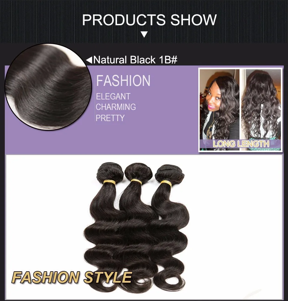 Brazilian Virgin Hair Body Wave 4 Bundles brazilian hair weave bundles 100% Unprocessed Virgin Human Hair Bundles Brazilian  Body Wave Alimice (2)
