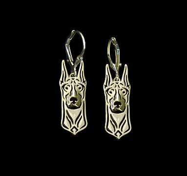 Unique Handmade Hollow Doberman Earrings Dog Earrings Pet Lovers Gifts Idea--12Pairs/Lot(6 Colors Free Choice)