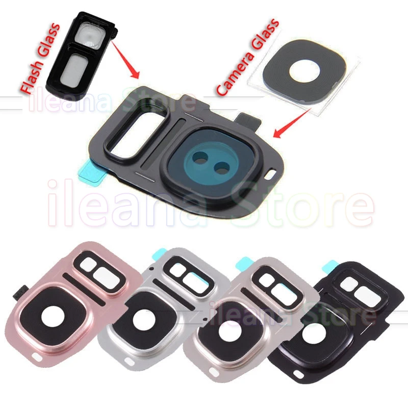 

Camera Glass For Samsung Galaxy S7 Edge G930f G935f Original Back Rear Camera Lens Glass Ring Cover With Sticker