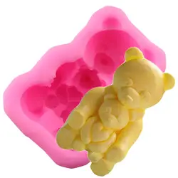 Милый Сахар Ремесло Мини-силиконовая форма «Медведь» помадка плесень торт декоративное устройство для шоколада мыло плесень