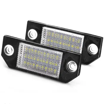 

2X Car LED License Number Plate Light Lamp 6W 12V 24 LED White Light for Ford Focus 2 C-Max MK2