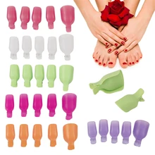 5 шт. пластиковый ножной носок для ногтей замочить от крышки зажим для УФ-геля для удаления лака обертывание инструмент средства для ухода за ногтями для ног