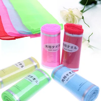 

Korean Bath Towel Exfoliating Long Viscose Bath Back Scrub Viscose Bath Towel