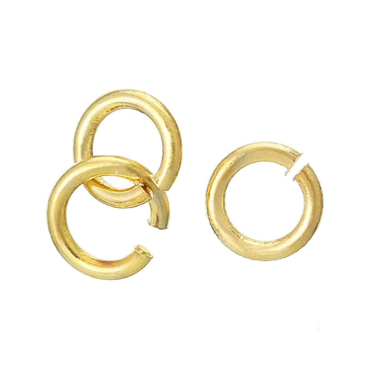 8 сезонов медь открытое соединительное кольцо результаты золотой цвет 4 мм диаметр, 300 шт (B34073)