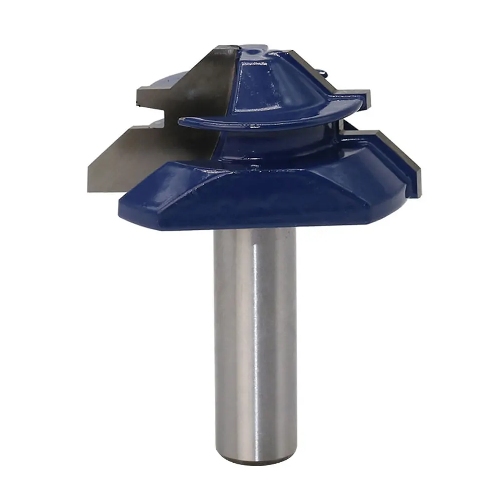 

45° Woodworking Miter Router Bit Carpenter Milling Cutter Architecture Convenient Accurate Durable Machine Blue