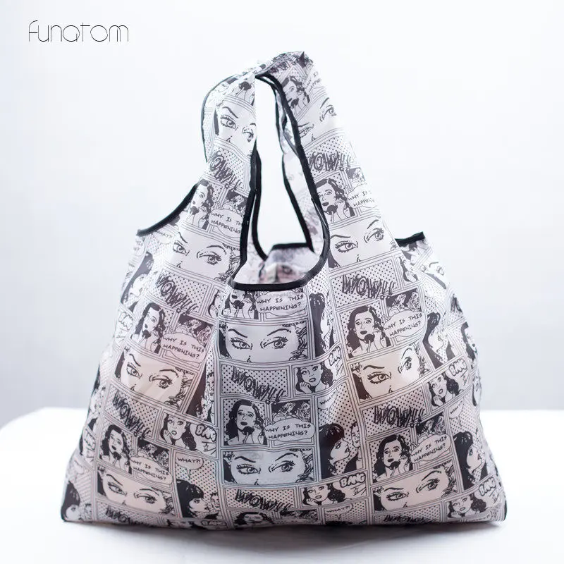 

Reusable Shopping Bags Lady Foldable Oxford Cloth Reusable Fruit Grocery Pouch Recycle Organization Bag