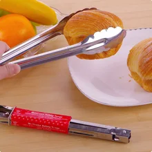 1 шт. Нержавеющая Сталь БАРБЕКЮ Щипцы Кухонные Щипцы Для Мясной Пищи стол Салат Щипцы Питания Хлеб Клип Кухня Зажим Бесплатная Доставка 1821
