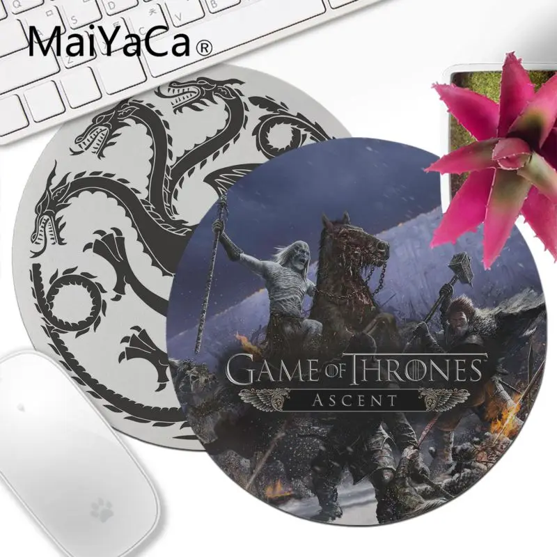 

MaiYaCa Beautiful Anime Game of Thrones Laptop Gaming Lockedge Mice Mousepad Comfort small round Mouse Mat Gaming Mouse pad
