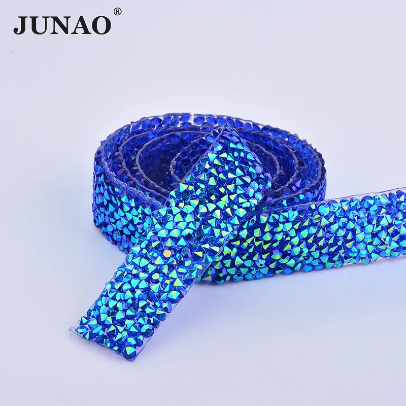 JUNAO 5 двор * 15 мм Blue Crystal AB исправление Стразы кольцевание отделка кристаллы Смолы