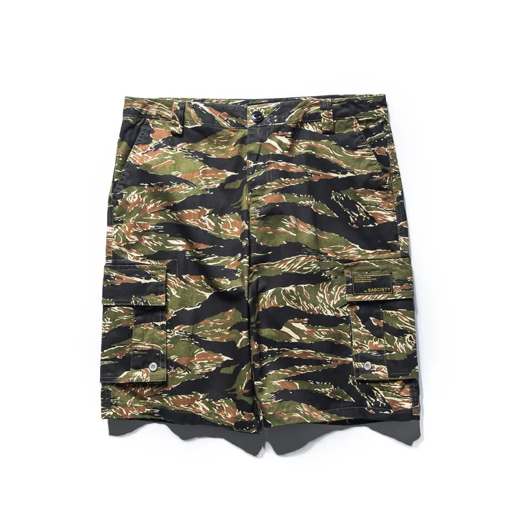 Все матч мужчины модные летние повседневные однотонные и Camo Cargo Шорты