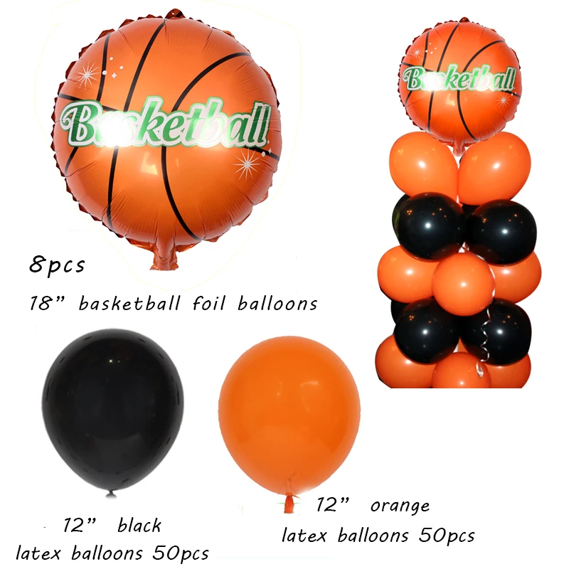 Basketball Party Supplies Orange Latex Balloons For Birthday Party