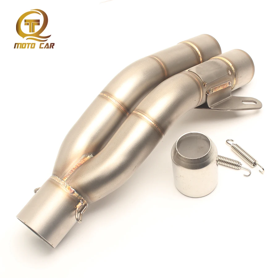 

Universal Exhaust Muffler Motorcycle Exhaust Pipe Double Outlet Scooter Escape MIVV For R1 Z800 KTM Pit Bike Pitbike R6 Honda