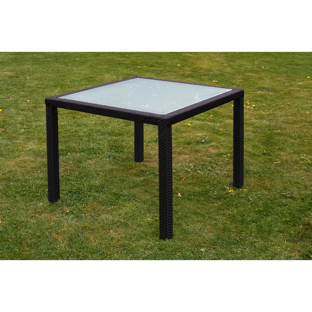 Ikayaa Garden Furniture 9 Pieces Of Black Colored Synthetic