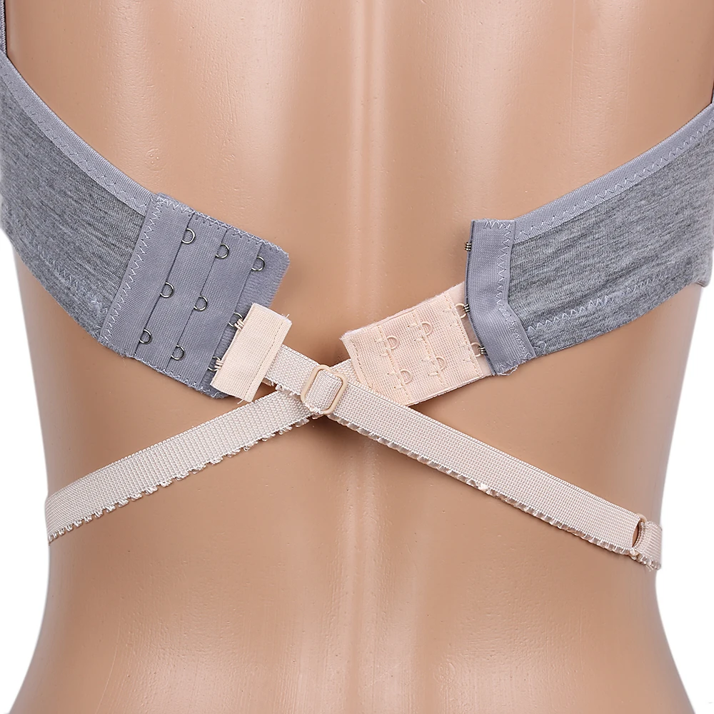 

2PC Fashion Low Back Backless Bra Strap Adapter Converter Fully Adjustable Extender Hook Intimates Accessories