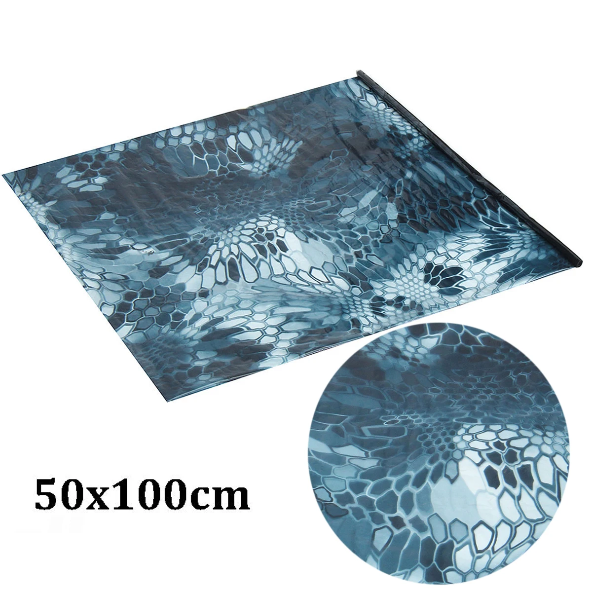 0.5m*1m PVA Hydrographic Water Transfer Film Dipping Blue Hex Printing Film