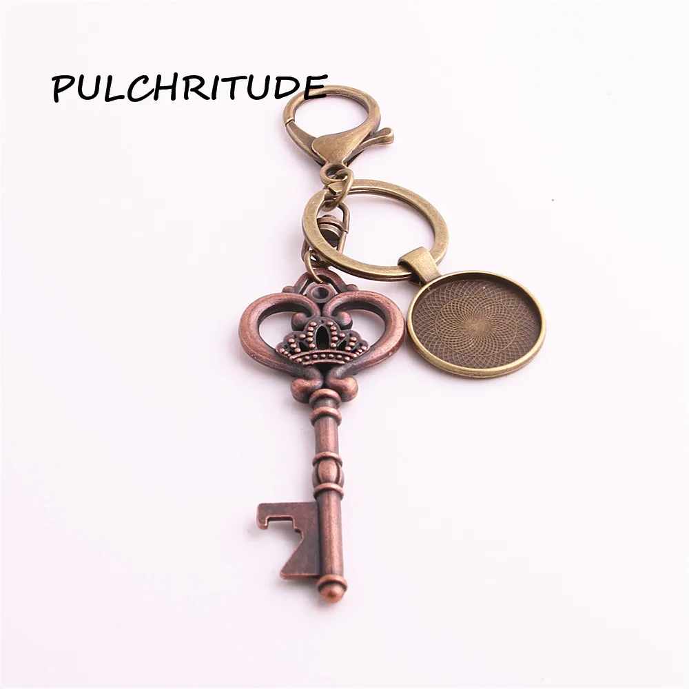 PULCHRITUDE металлический сплав античная бронза медь 2 шт. Diy брелок открывалка для бутылок подходит 25 мм 30 мм кабошон Diy Ювелирные изделия MakeC1723