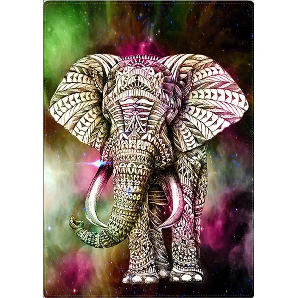 

Full Round Diamond Paintnig DIY Dreamy Elephant Painting Embroidery Art Wall for Home Hotel Decor 30X40cm