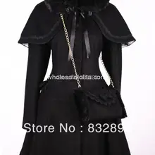 Новое Стильное черное шерстяное зимнее милое пальто Зимние пальто для девочек Брендовое длинное зимнее пальто