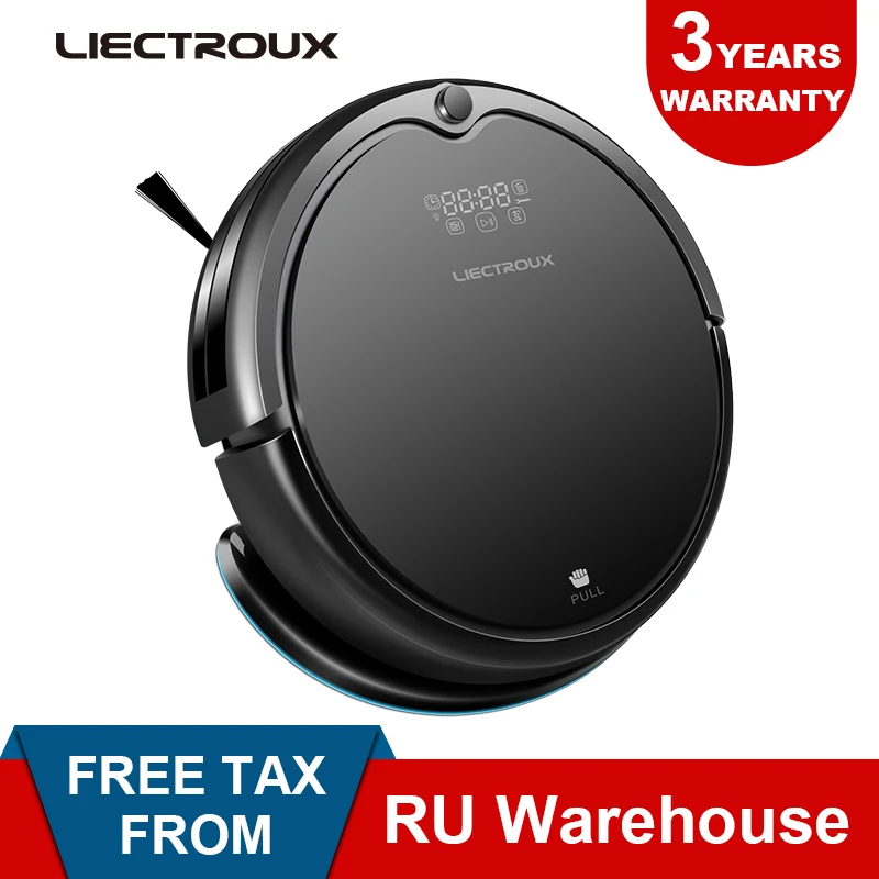 (Free ship) 2018 LIECTROUX Q7000 Robot Vacuum Cleaner,Wet&Dry,Virtual Blocker,Water Tank,Lithium-ion,remote,recharge,Gyroscope