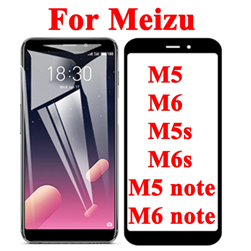 

For meizu m6 note protective glass on maisie m5s screen protector maze m5 m6s tempered m5note m6note maize meizy m 5s 6s armor