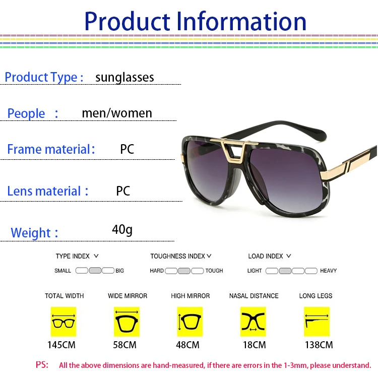 Солнцезащитные очки Европа США негабаритных мужчин-Sunglases личности ретро мужской леди тренд Бренд Дизайнер Пилот де Соль тени