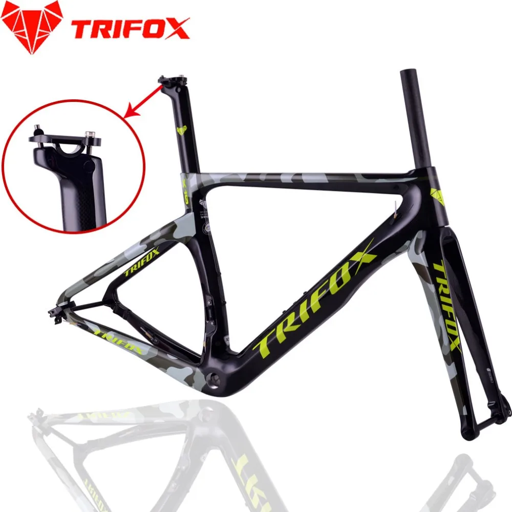 TRIFOX карбоновая рама Di2 дисковые тормоза для велосипеда карбоновые рамы можно