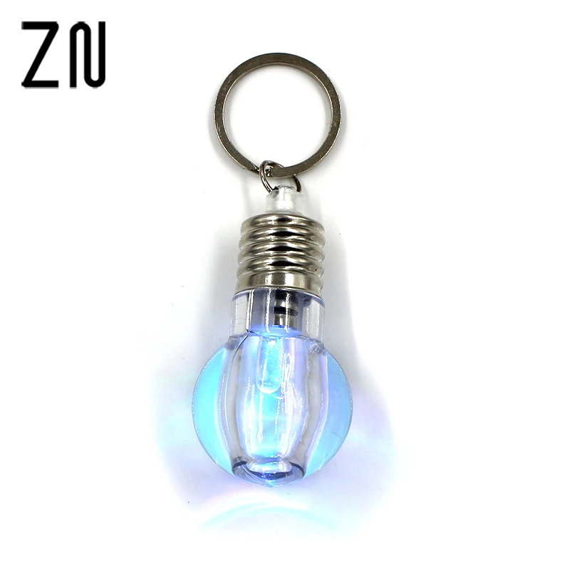 

1pcs Bright Creative LED Colorful Flash Lights Mini Bulb Torch Keyring Xmas Cute Keychain Keyring Clear Lamp Jewelry