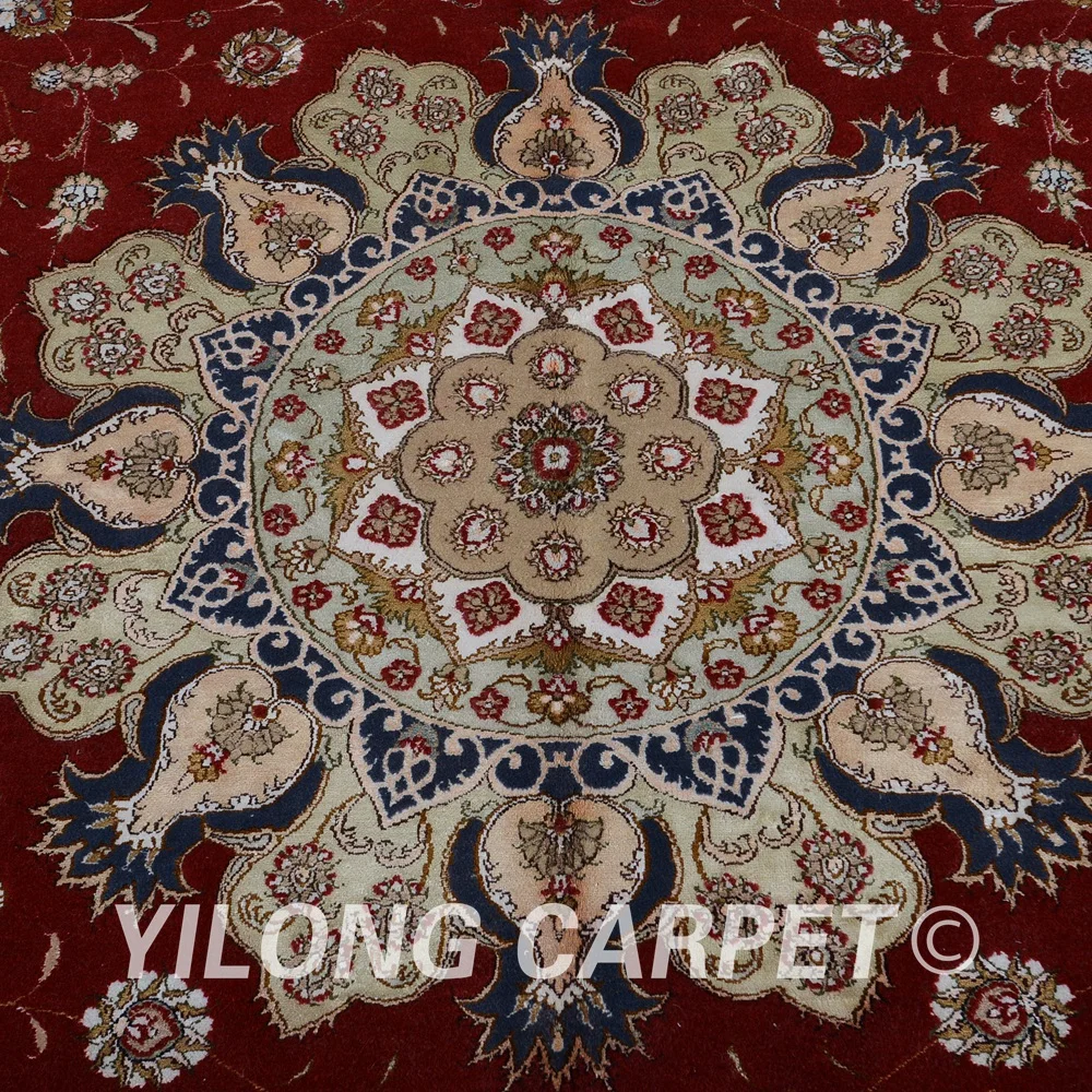 Yilong 9 'x 12' Восточная большая площадь шерстяной ковер ручной работы изысканный