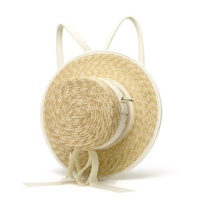 

NEW 2016 Summer Hot women Straw Hat Backpack girls fashion bag Travel Culth women men shoulder bag Bolsas Mujer Mochlia XA155B