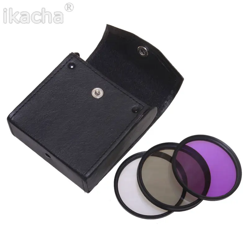52mm 55mm 58mm 67mm 72mm Polarized CPL UV FLD CAMERA FILTER Kit Bag for Nikon D3200