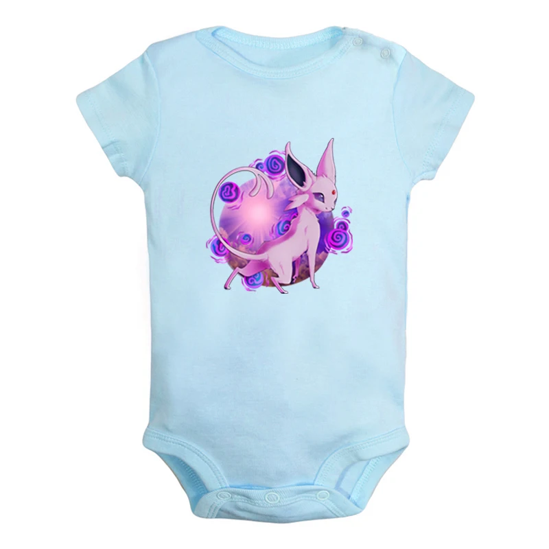 С покемоном Иви семья Espeon Jolteon дизайн новорожденных мальчиков и девочек униформа-комбинезон с принтом младенческой Боди Одежда хлопок наборы