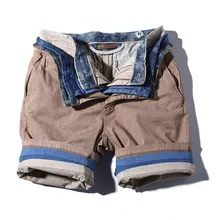 Новые летние повседневные мужские шорты-карго в стиле милитари, хлопковые свободные короткие мужские шорты с принтом до колена, однотонные шорты, большие размеры