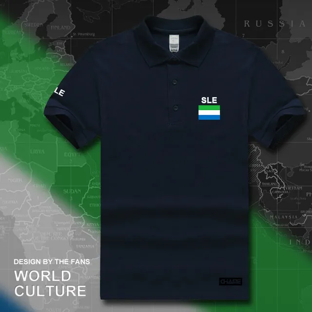 Sierra Leone Leonean polo shirts men short sleeve white brands printed