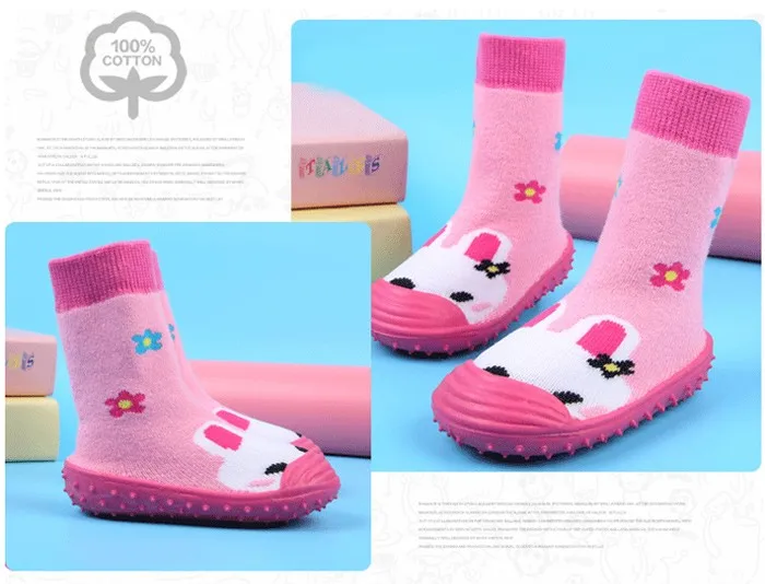 2016 New Home Children Shoes Soft Rubber Warn Socks Cartoon Cotton Boys Shoes Autumn Winter Anti-slippery Slippers Kids 483 (6)