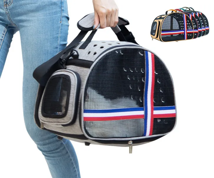 Собака Щенок Кот котенок сумка дорожная уличная Сумка льняная воздушная свежая складная сумка