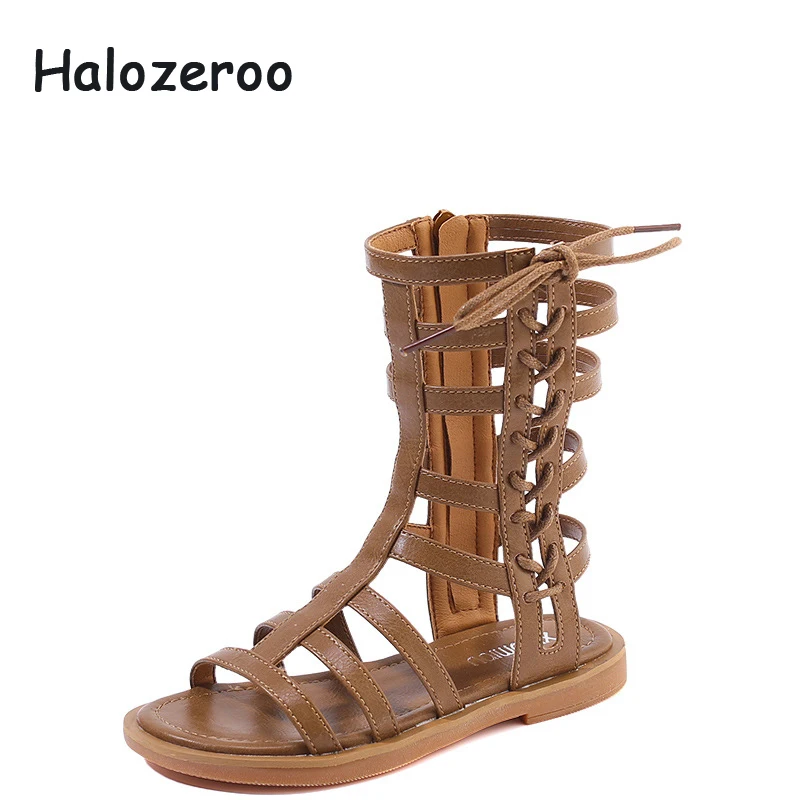 

2019 Summer Kids Bow Princess Sandals Baby Girls Gladiator Sandals Children Pu Leather Shoes Fashion High Sandals Brand Flats