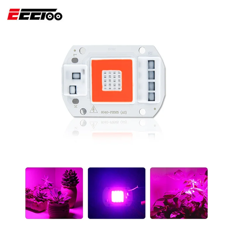 

LED COB Light Chip 220V 110V 20W 30W 50W Full Spectrum LED Grow Light Chip DIY Spotlights For Indoor Plant Seeding Grow Lighting
