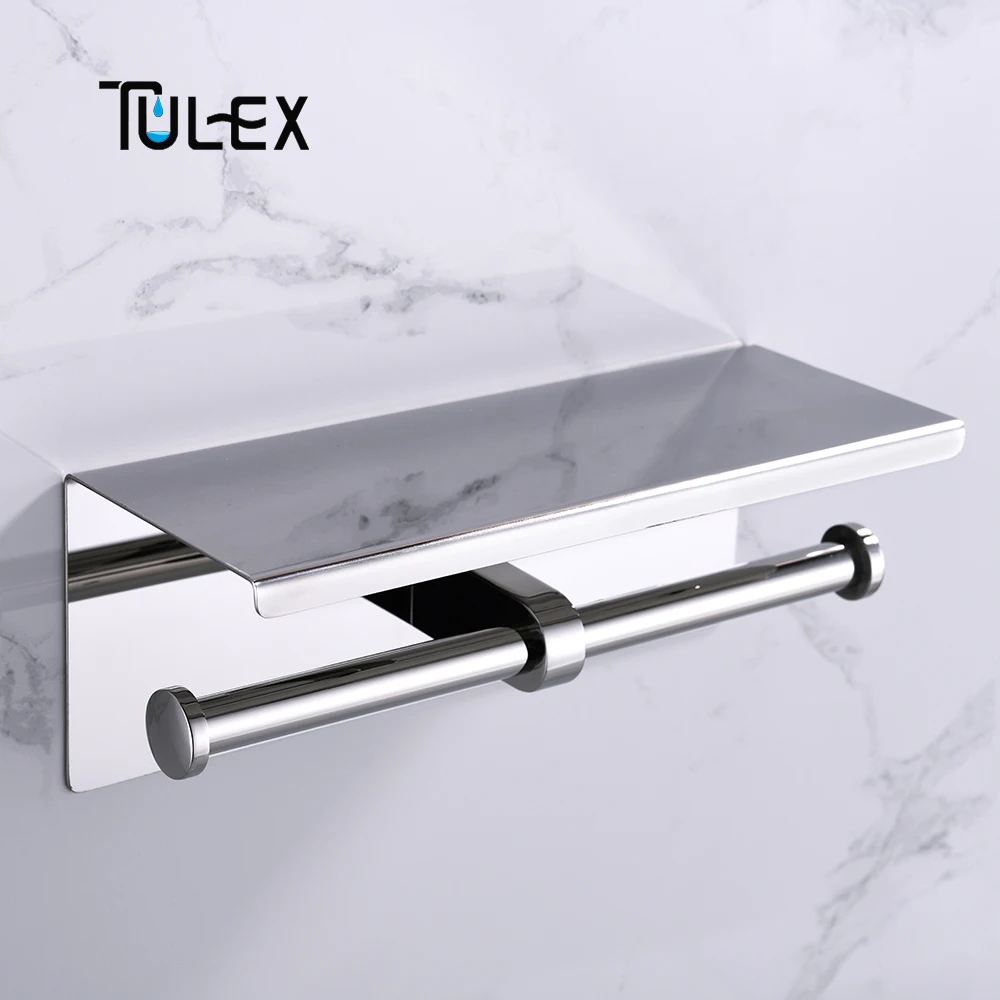 Tulex держатель для туалетной бумаги настенный двойной рулон SUS304 нержавеющая сталь высокое качество хром аксессуары для ванной комнаты