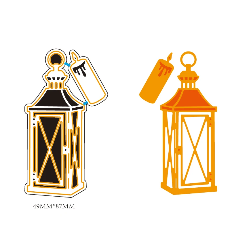 

HamyHo Metal Cutting Dies Christmas Lantern Frame Stencil for Making DIY Scrapbooking Paper Album Card Embossing Dies Crafts